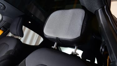 Speaker developed by Warwick Acoustics in the headrest of a Polestar